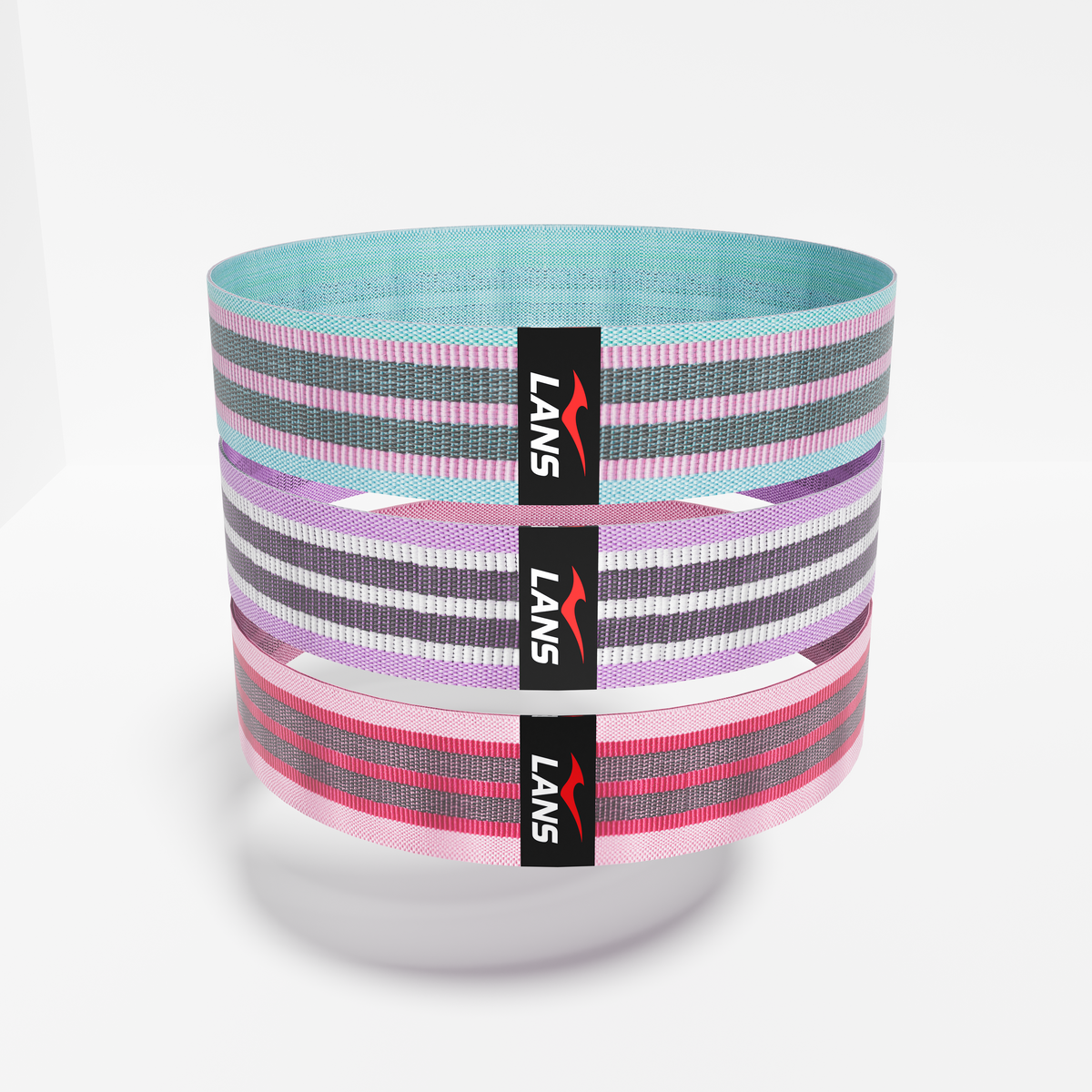 LANS Fabric Hip Resistance Band Pack of 3