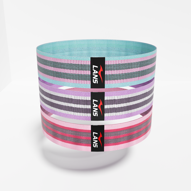 LANS Fabric Hip Resistance Band Pack of 3